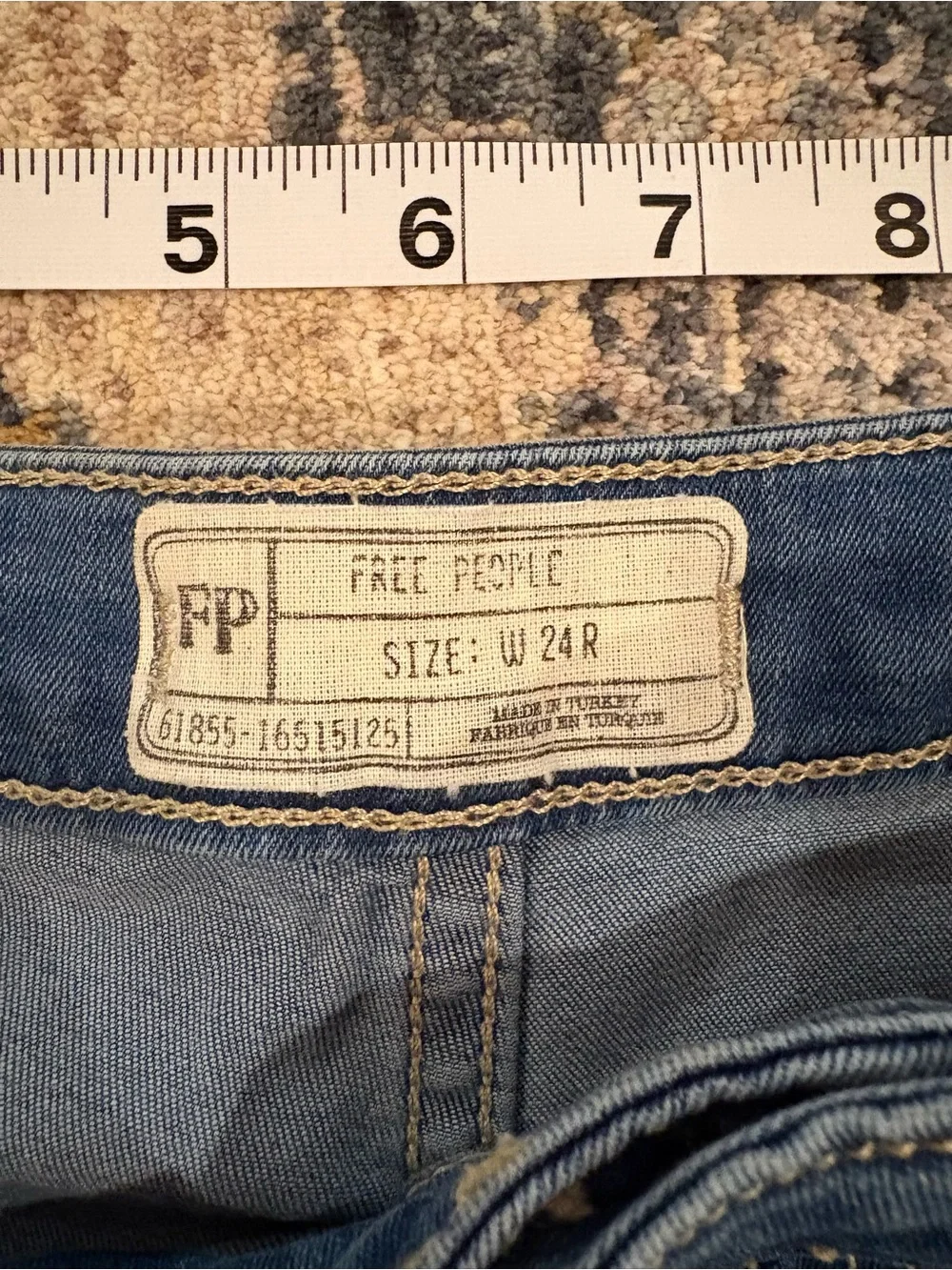 Free People Just Float On Flare Bell Bottom Jeans Blue High Rise Size 24
